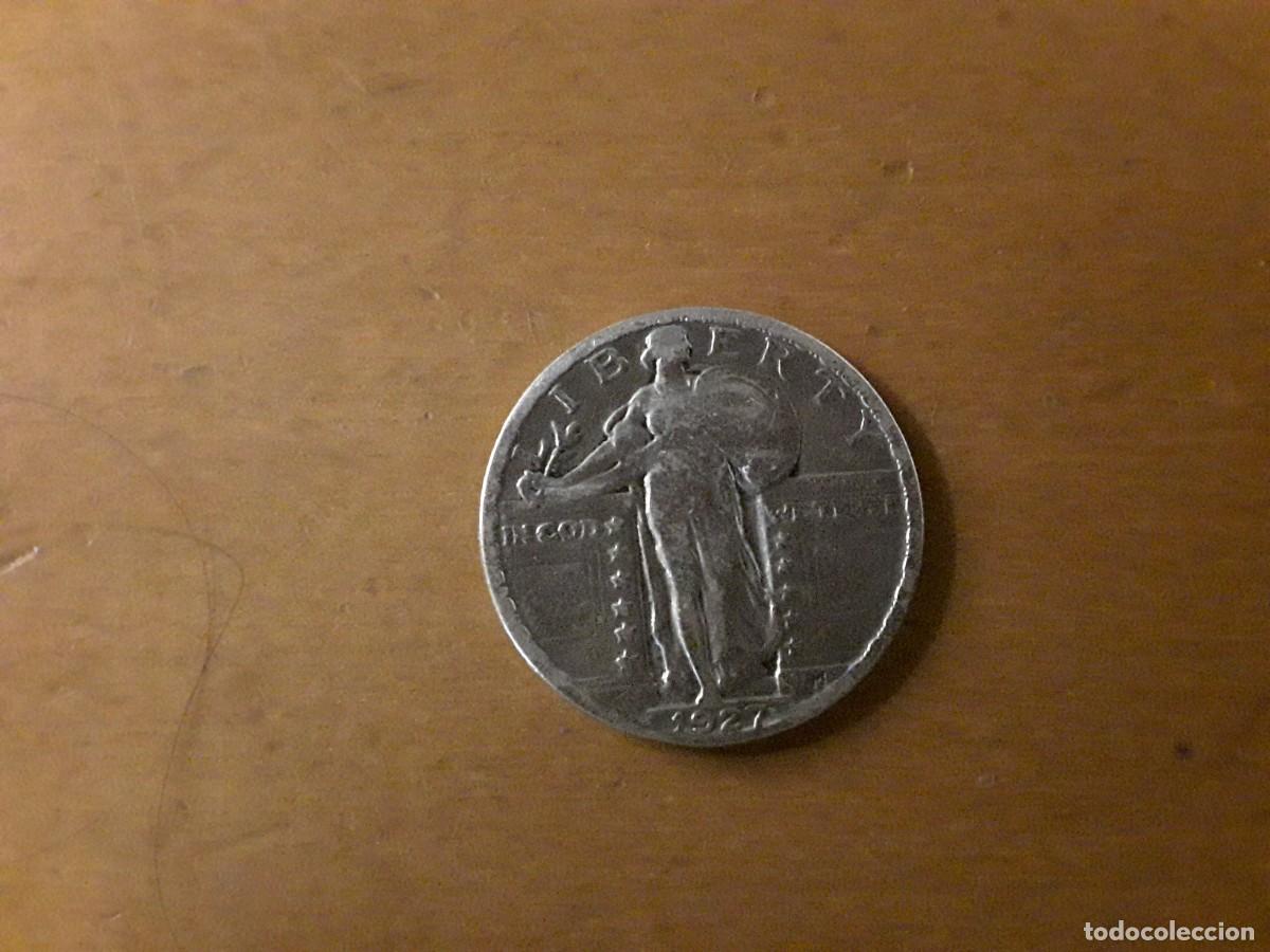 Monnaies anciennes d'Am&eacute;rique: ESTADOS UNIDOS - QUARTER DOLAR DE PLATA A&Ntilde;O 1927.