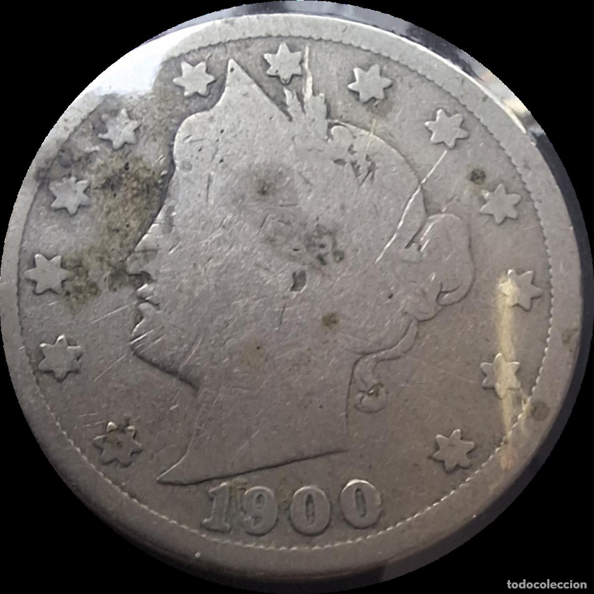 Monnaies anciennes d'Am&eacute;rique: Estados Unidos. 5 centavos 1900