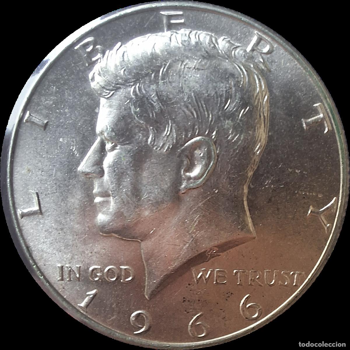 Old Coins of America: PLATA. Estados Unidos. 1/2 dolar 1966 Kennedy