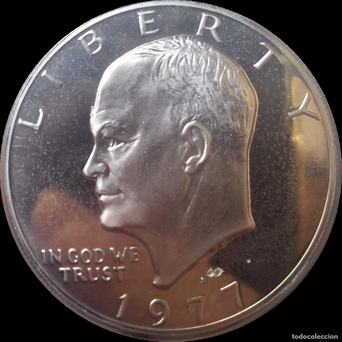 Old Coins of America: Estados Unidos. 1 d&oacute;lar 1977 S. Eisenhower