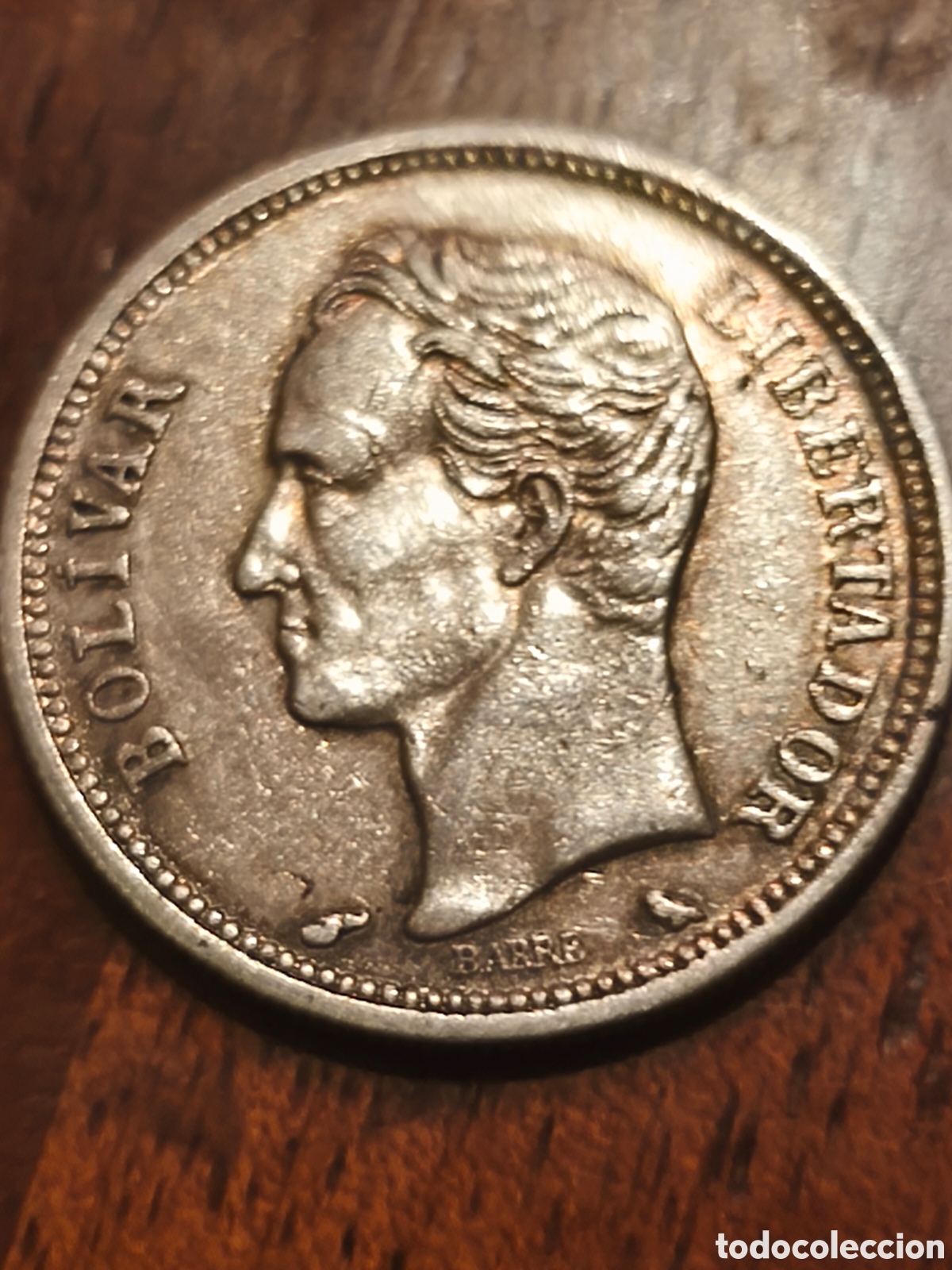 Monedas antiguas de Am&eacute;rica: Moneda circulada dev1 bol&iacute;var plata Venezuela ,1960 ver imagenes