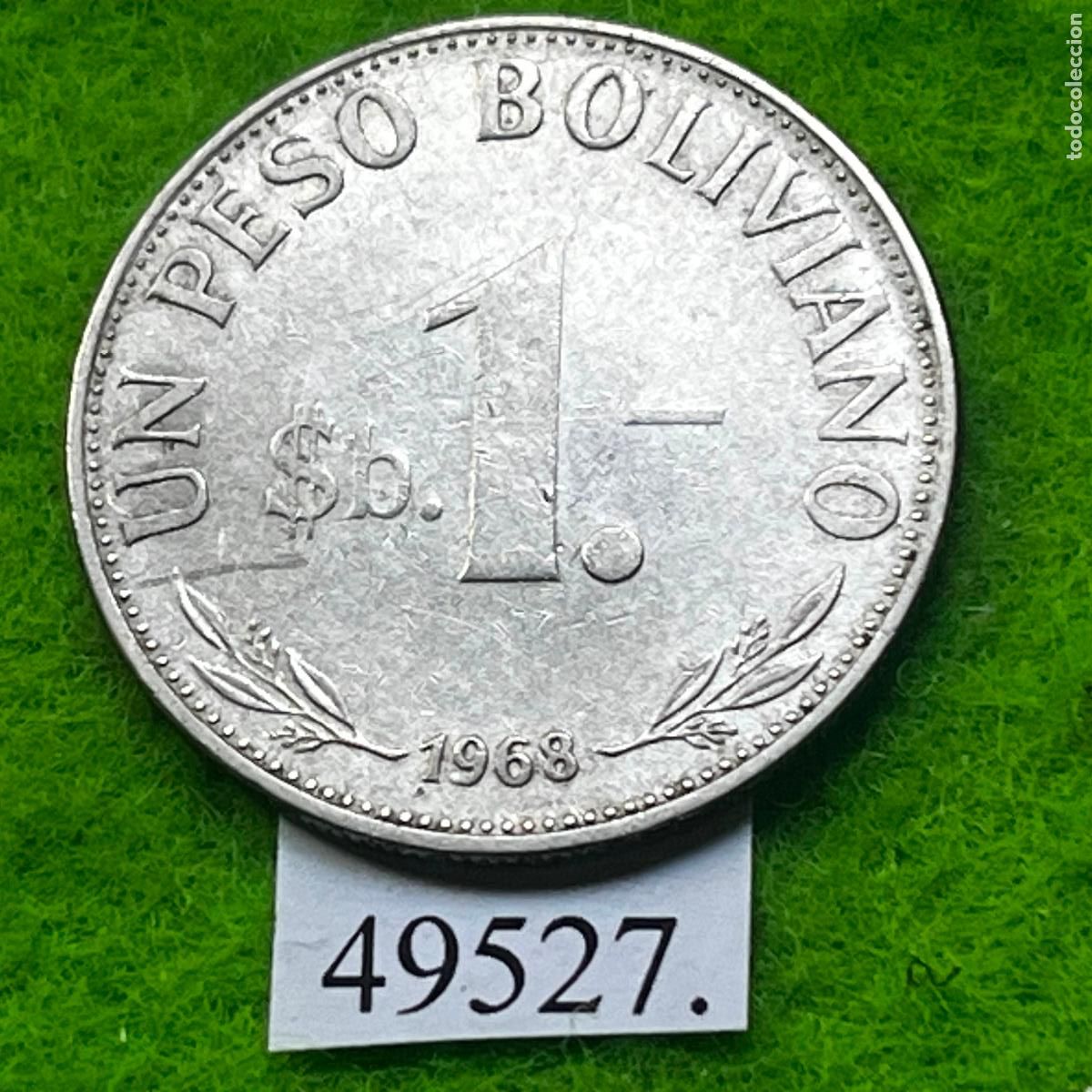 Monedas antiguas de Am&eacute;rica: Bolivia 1 peso Boliviano 1968