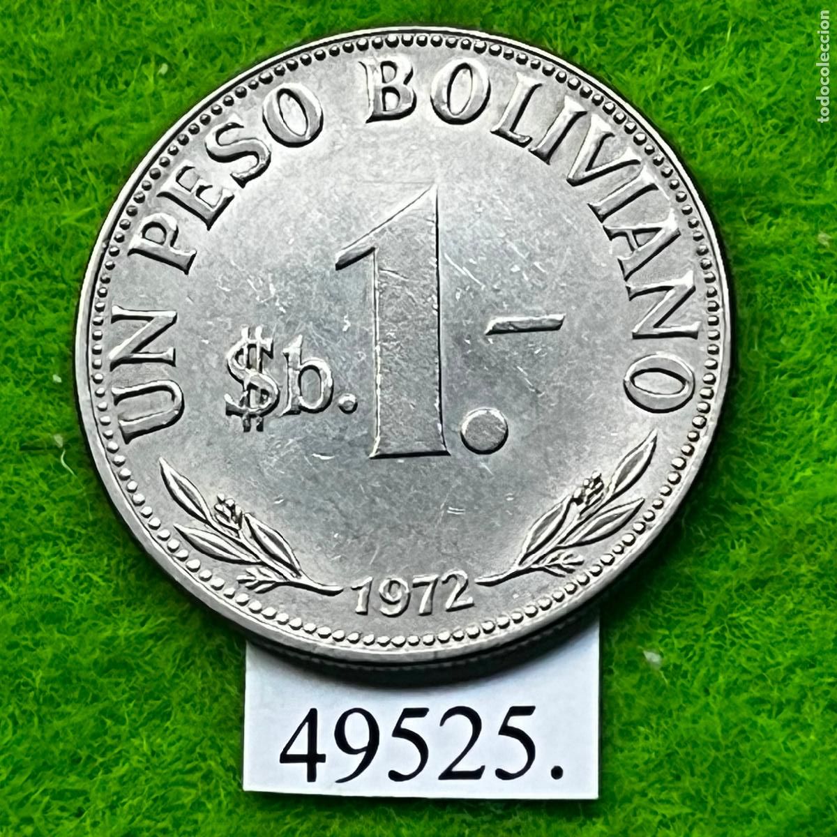 Monedas antiguas de Am&eacute;rica: Bolivia 1 peso Boliviano 1972