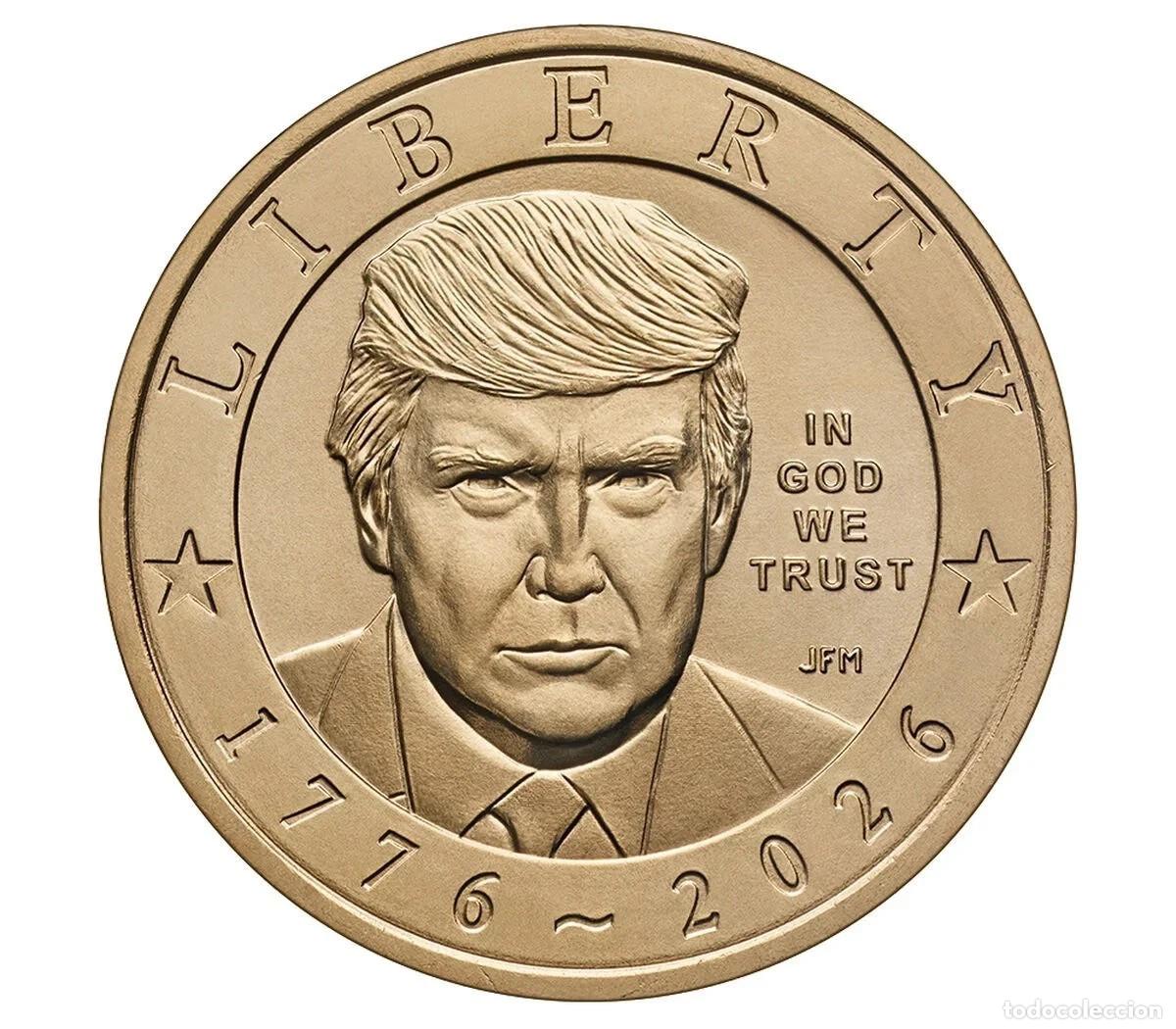 Monedas antiguas de Am&eacute;rica: USA 1 d&oacute;lar ESTADOS UNIDOS 2026 Donald Trump 1776 -2026