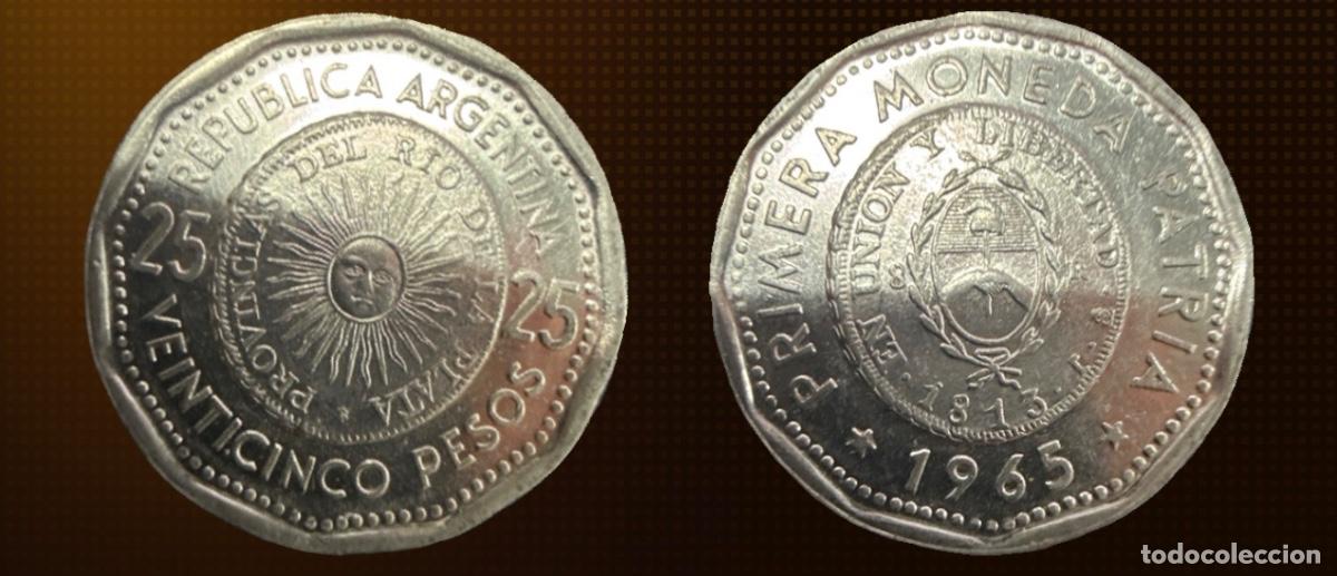 Alte M&uuml;nzen aus Amerika: Argentina 25 pesos &middot; 1965