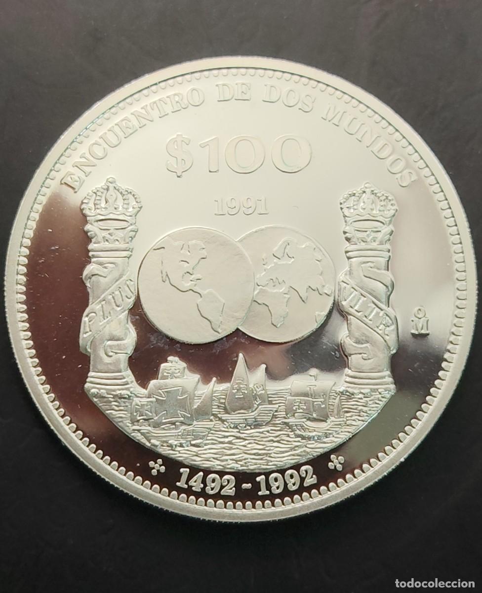 Monedas antiguas de Am&eacute;rica: MEXICO A&Ntilde;O 1991 , 100 PESOS PLATA (925) &rdquo; I SERIE IBEROAMERICANA &rdquo;