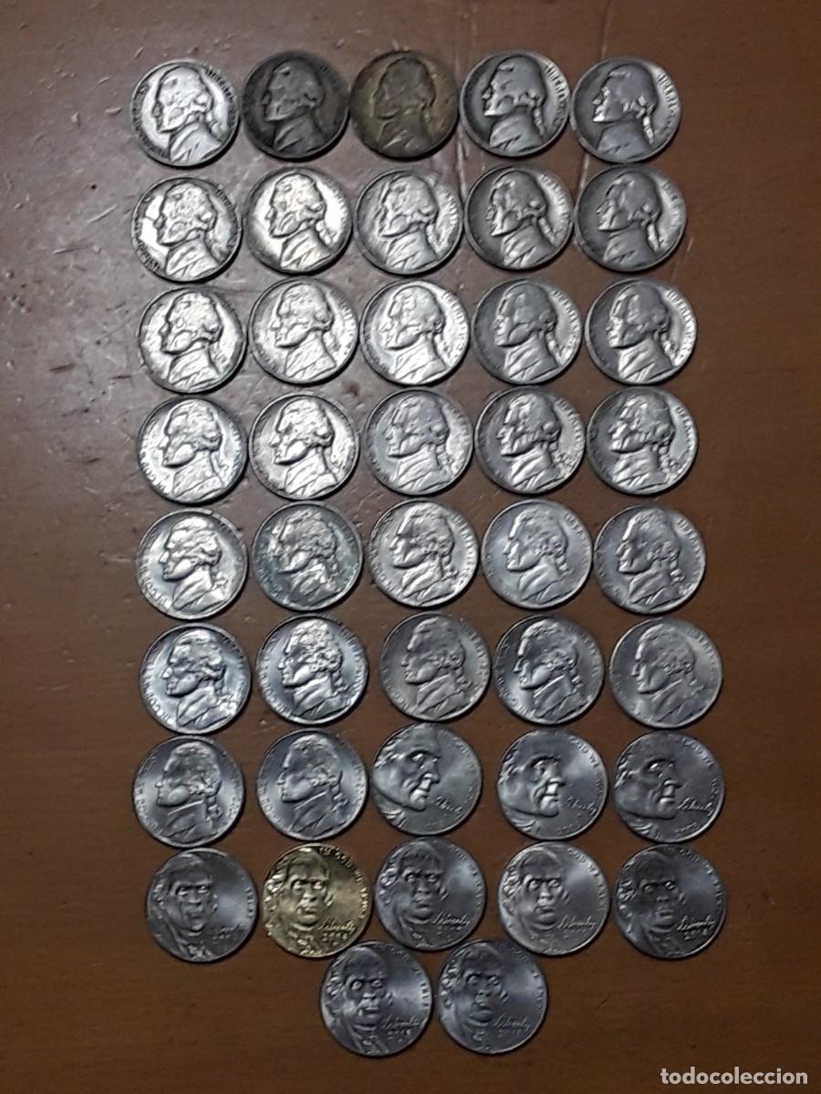 Alte M&uuml;nzen aus Amerika: ESTADOS UNIDOS - LOTE 42 MONEDAS 5 CENTS DIFERENTES ENTRE A&Ntilde;OS 1939 Y 2018.
