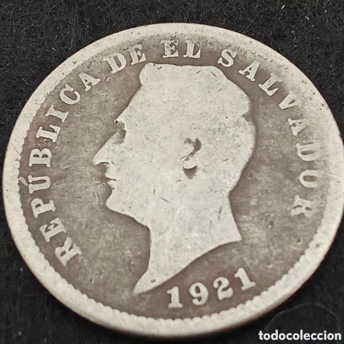 Monedas antiguas de Am&eacute;rica: El salvador 10 c&eacute;ntimos a&ntilde;o 1921