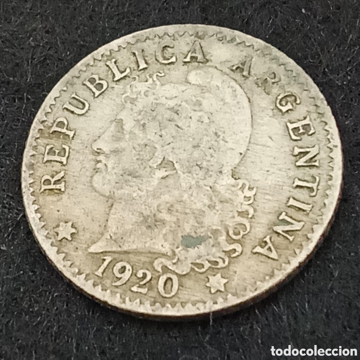 Monedas antiguas de Am&eacute;rica: Argentina 5 centavos a&ntilde;o 1920