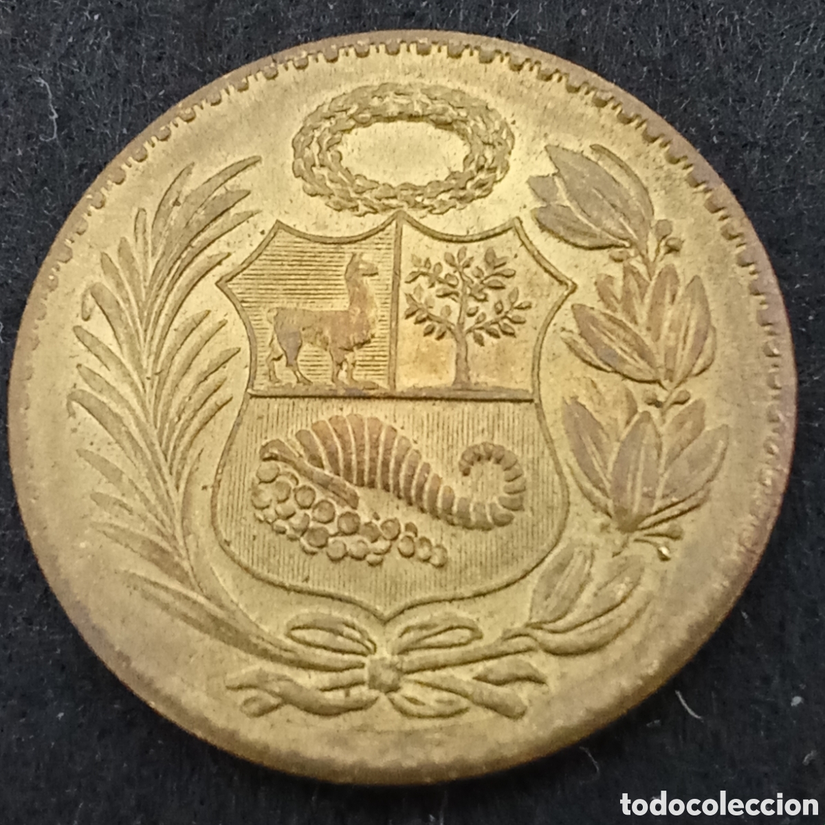 Monedas antiguas de Am&eacute;rica: Peru &frac12; sol de oro a&ntilde;o 1961