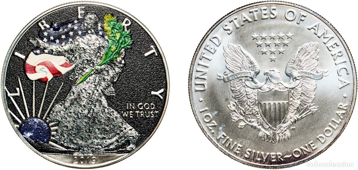 Monedas antiguas de Am&eacute;rica: United States Federal republic 2019 1 Dollar &rdquo;American Silver Eagle&rdquo; (Bullion Coin) Silver (.999) W