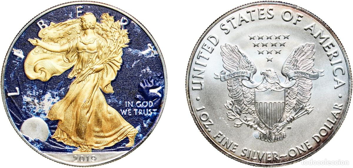 Monedas antiguas de Am&eacute;rica: United States Federal republic 2019 1 Dollar &rdquo;American Silver Eagle&rdquo; (Bullion Coin) Silver (.999) W