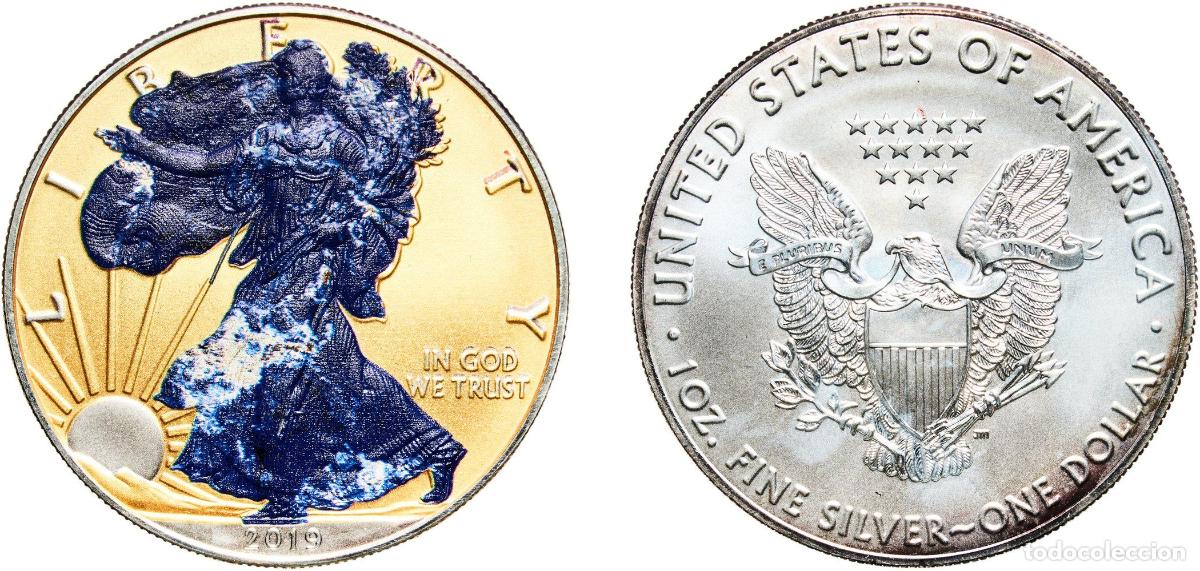 Monedas antiguas de Am&eacute;rica: United States Federal republic 2019 1 Dollar &rdquo;American Silver Eagle&rdquo; (Bullion Coin) Silver (.999) W