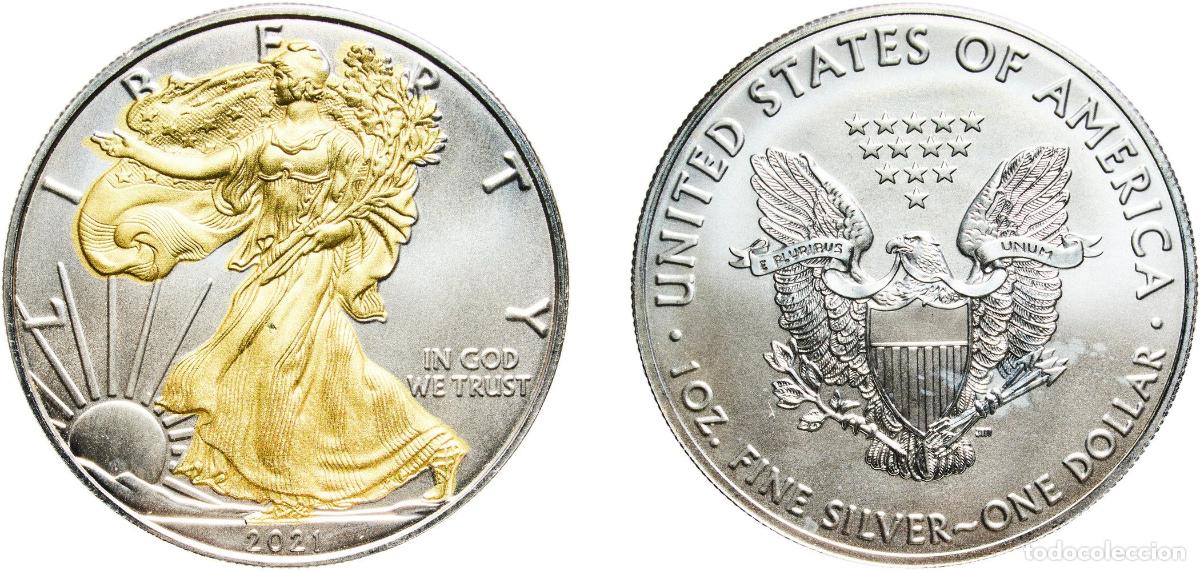 Monedas antiguas de Am&eacute;rica: United States Federal republic 2021 1 Dollar &rdquo;American Silver Eagle&rdquo; (Bullion Coin) Silver (.999) P
