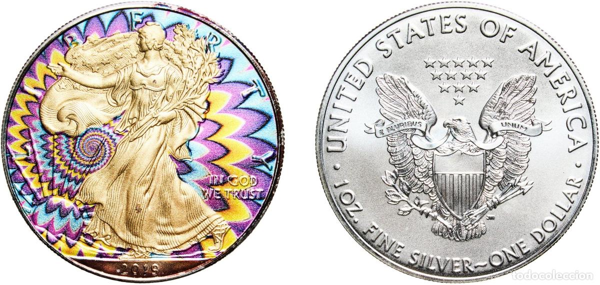 Monedas antiguas de Am&eacute;rica: United States Federal republic 2019 1 Dollar &rdquo;American Silver Eagle&rdquo; (Bullion Coin) Silver (.999) W