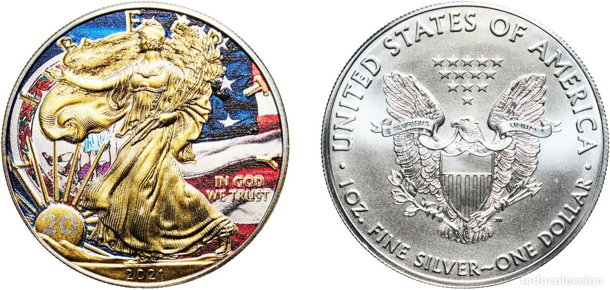 Monedas antiguas de Am&eacute;rica: United States Federal republic 2021 1 Dollar &rdquo;American Silver Eagle&rdquo; (Bullion Coin) Silver (.999) S