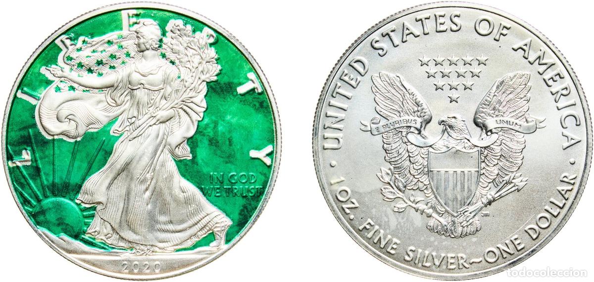 Monedas antiguas de Am&eacute;rica: United States Federal republic 2020 1 Dollar &rdquo;American Silver Eagle&rdquo; (Bullion Coin) Silver (.999) P