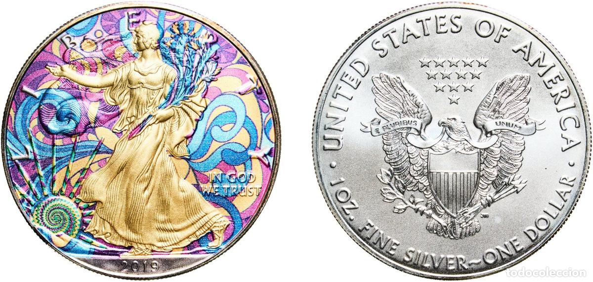 Monedas antiguas de Am&eacute;rica: United States Federal republic 2019 1 Dollar &rdquo;American Silver Eagle&rdquo; (Bullion Coin) Silver (.999) W