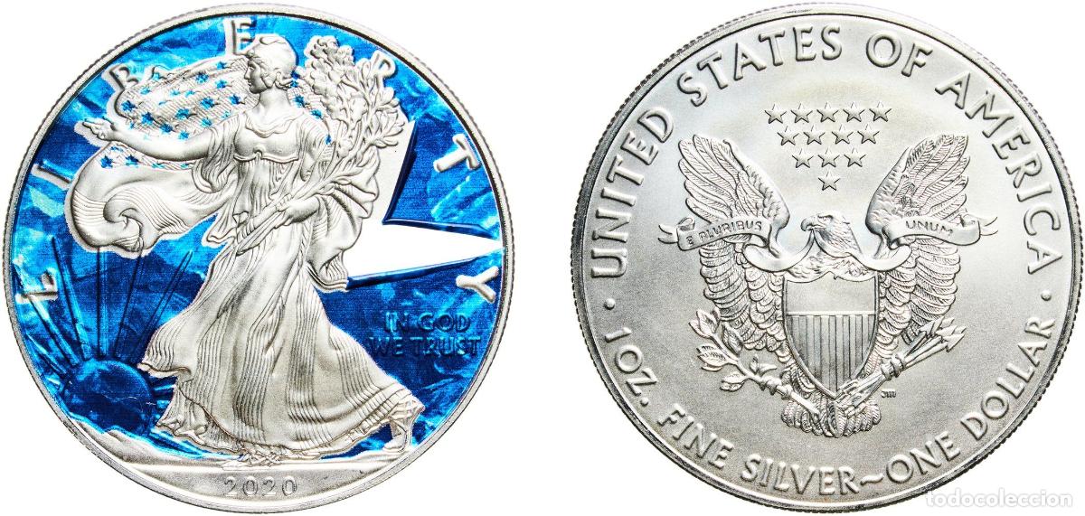 Monedas antiguas de Am&eacute;rica: United States Federal republic 2020 1 Dollar &rdquo;American Silver Eagle&rdquo; (Bullion Coin) Silver (.999) P