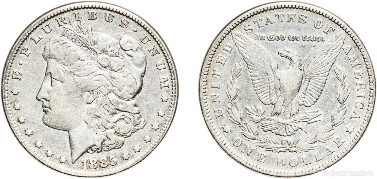 Monedas antiguas de Am&eacute;rica: United States Federal republic 1885 1 Dollar &rdquo;Morgan Dollar&rdquo; Silver (.900) (.100 copper) Philadelph
