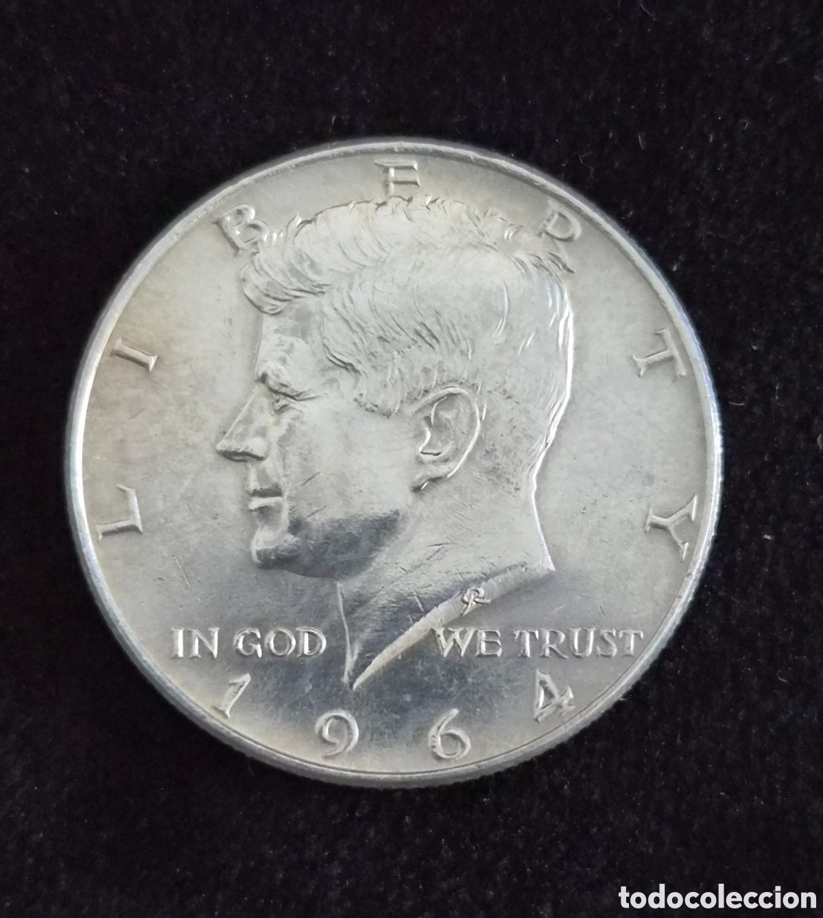 Monedas antiguas de Am&eacute;rica: Estados Unidos &ndash; 1/2 D&oacute;lar Kennedy 1964 &ndash; Plata 900% &ndash; Half Dollar