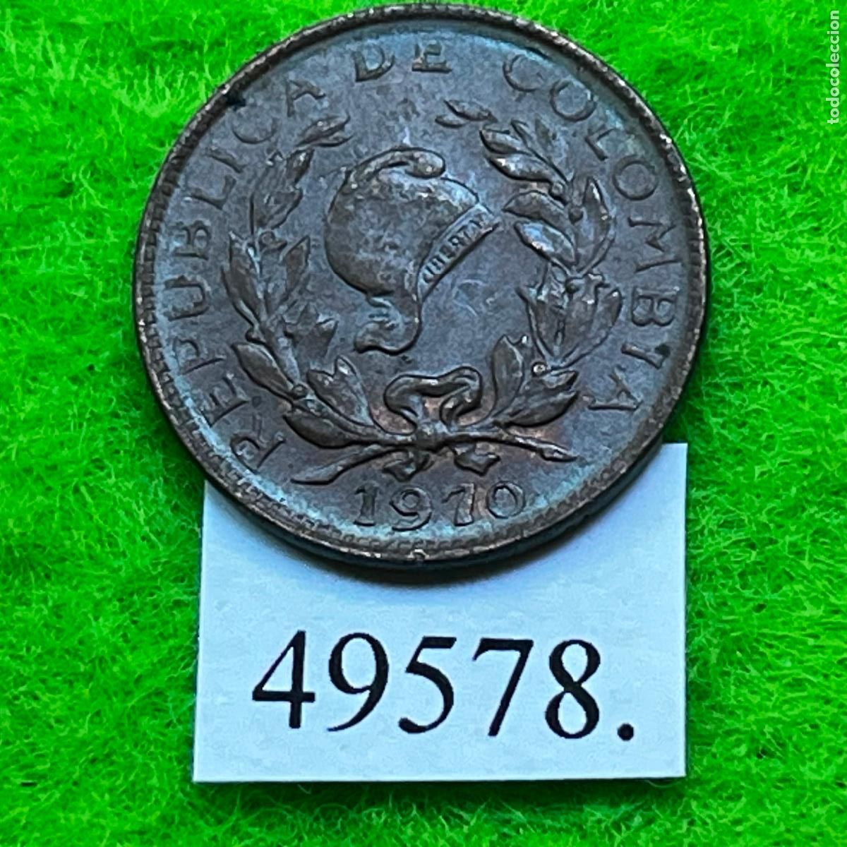 Monedas antiguas de Am&eacute;rica: Colombia 1 c&eacute;ntimo 1970, centavo