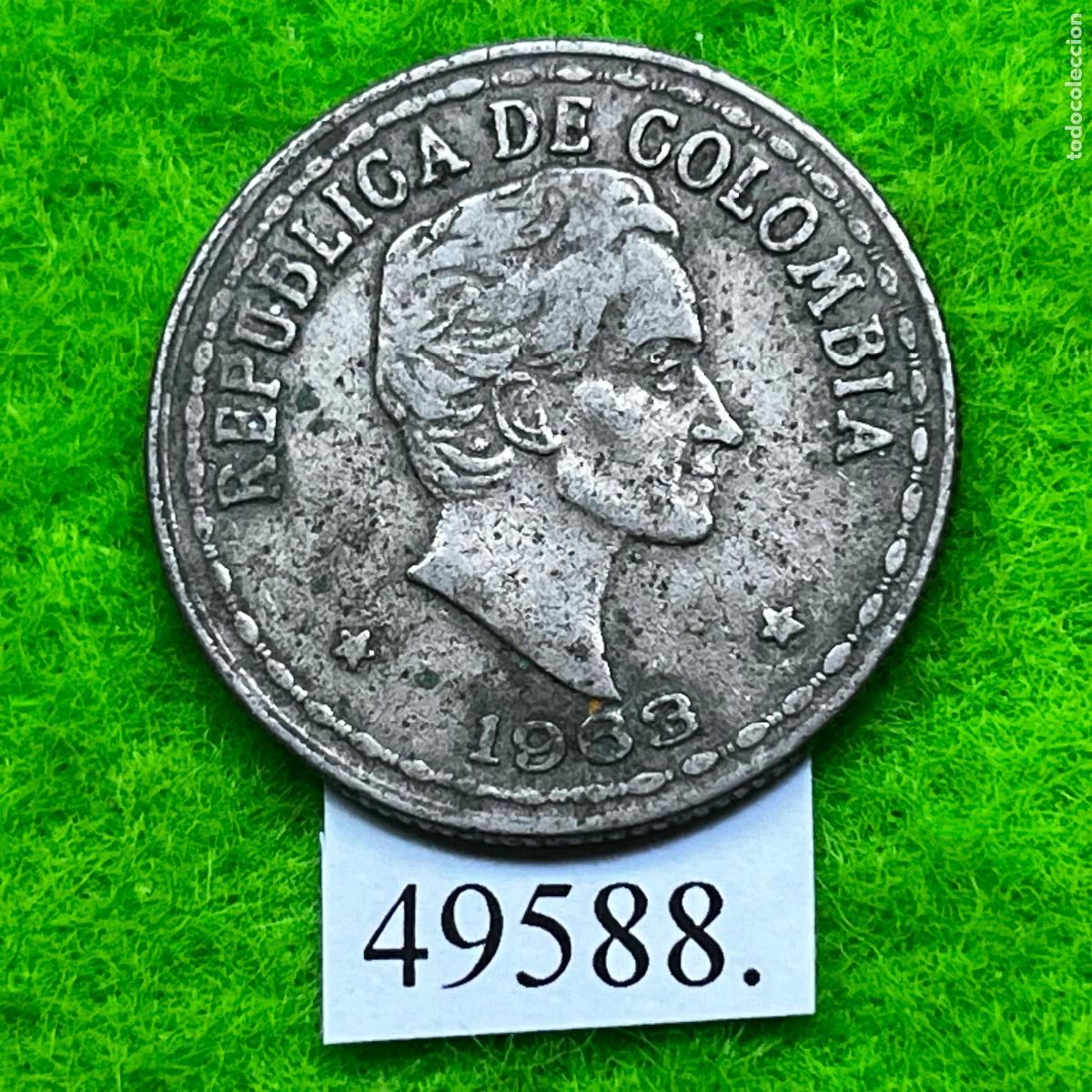 Monedas antiguas de Am&eacute;rica: Colombia 20 centavos 1963