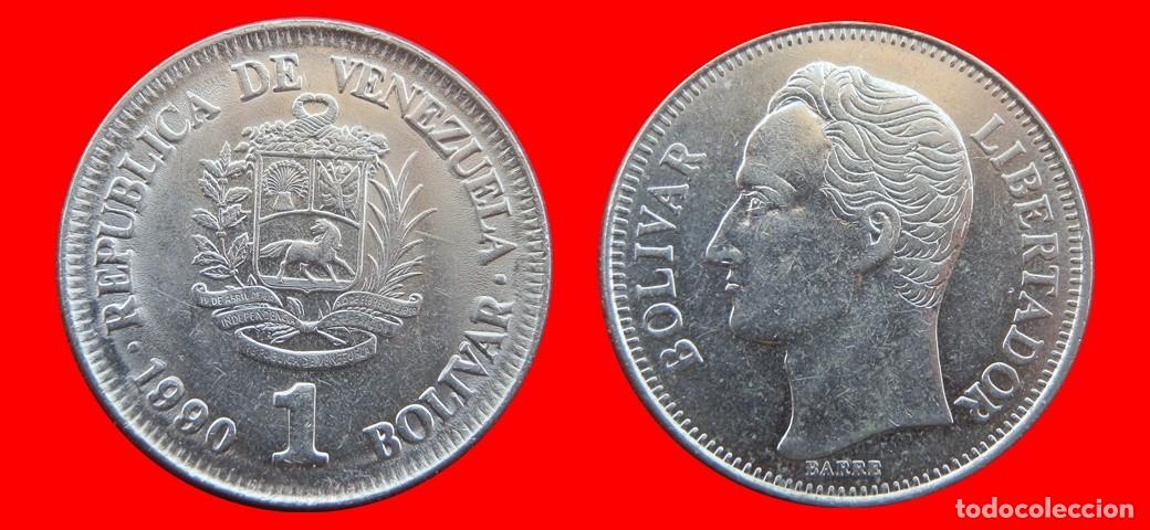 Monedas antiguas de Am&eacute;rica: 1 BOLIVAR 1990 VENEZUELA-156559