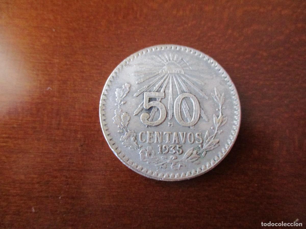 Alte M&uuml;nzen aus Amerika: Mexico 50 Centavos 1935 Silver Rare