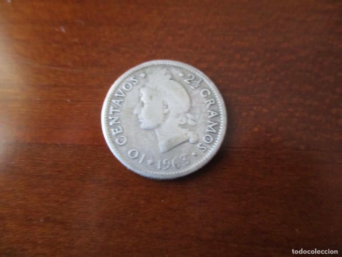 Alte M&uuml;nzen aus Amerika: Dominicana - 10 Centavos 1963 PLATA
