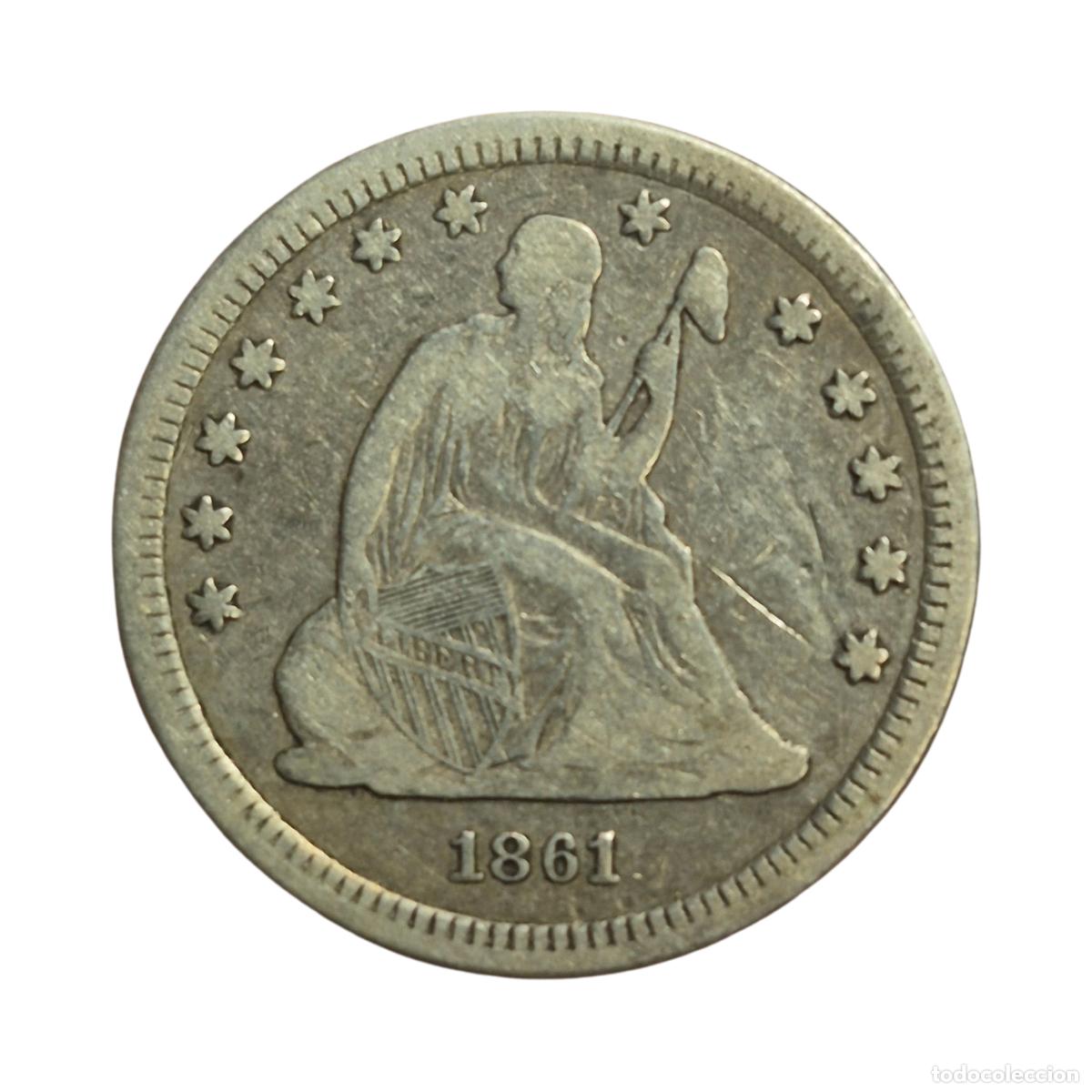 Monedas antiguas de Am&eacute;rica: NT/ ESTADOS UNIDOS QUARTER 1861 (M1564)