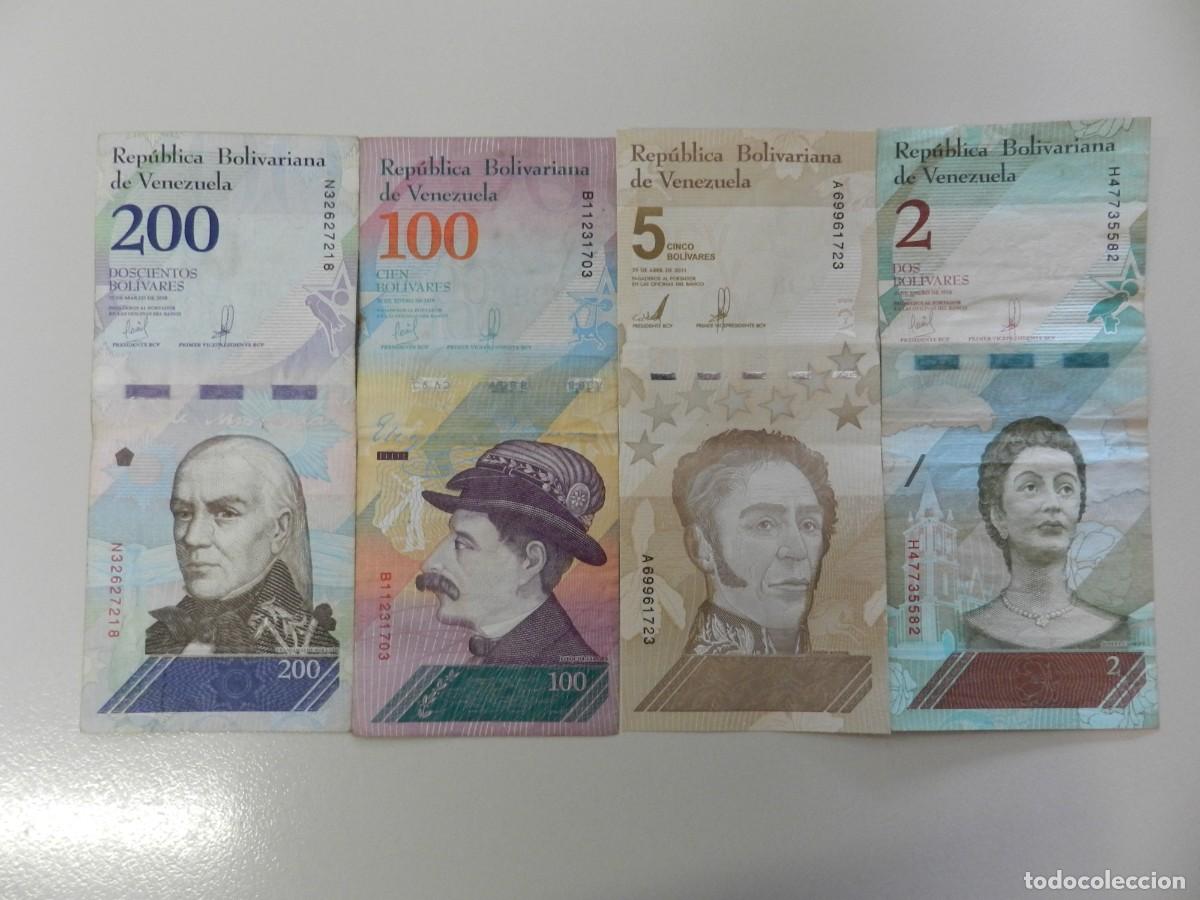 Monedas antiguas de Am&eacute;rica: Lote 4 Billetes Venezuela 2018