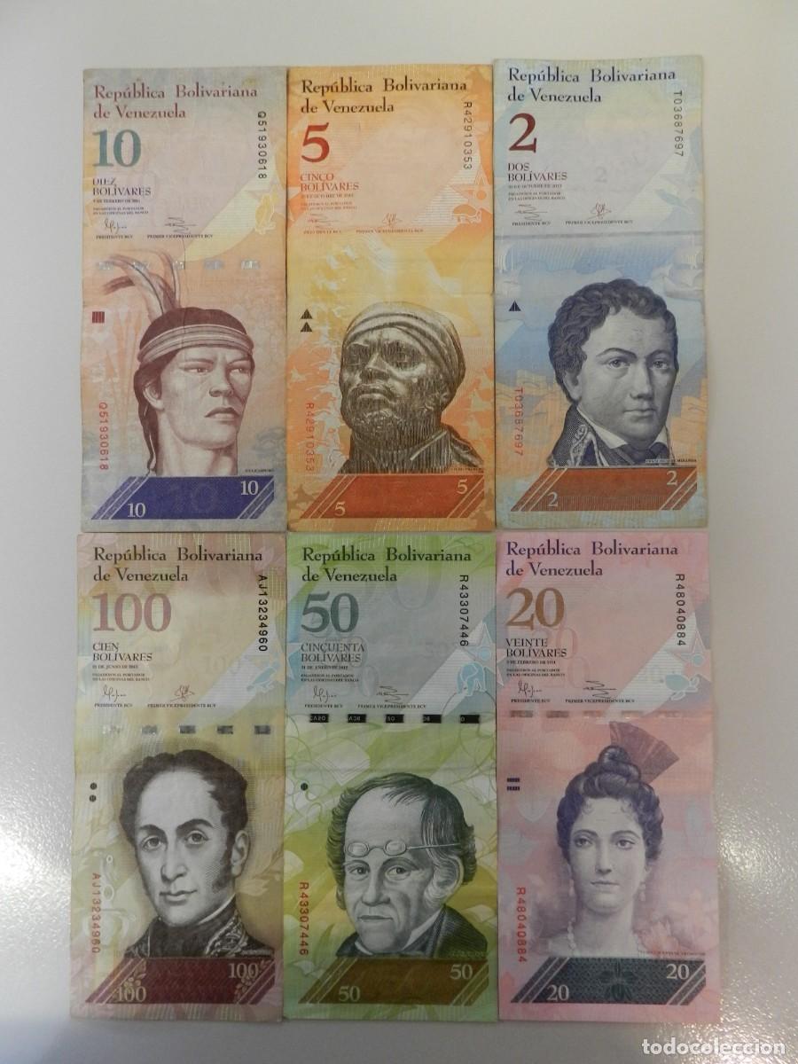 Monedas antiguas de Am&eacute;rica: Lote 6 Billetes Venezuela 2011 - 2015