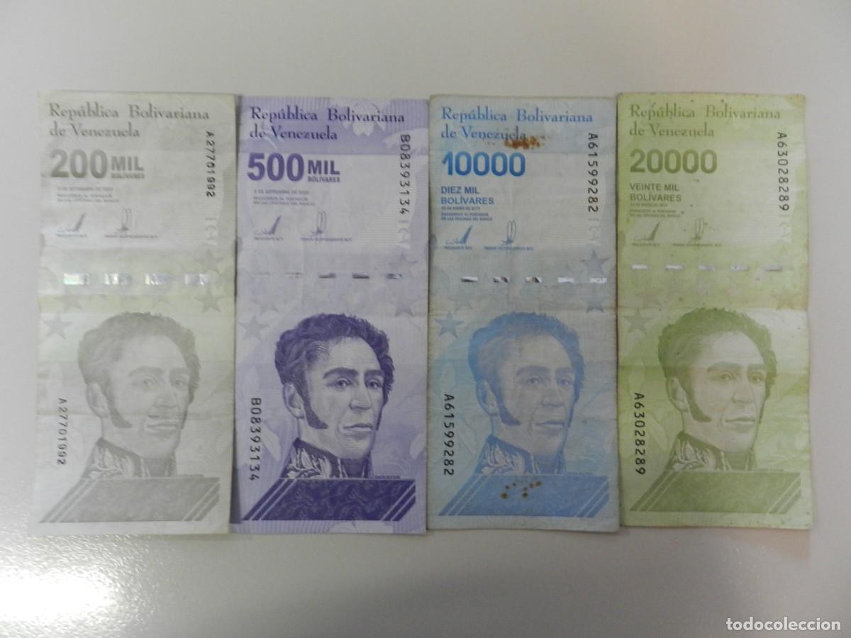 Monedas antiguas de Am&eacute;rica: Lote 4 Billetes de Venezuela 2019 - 2020