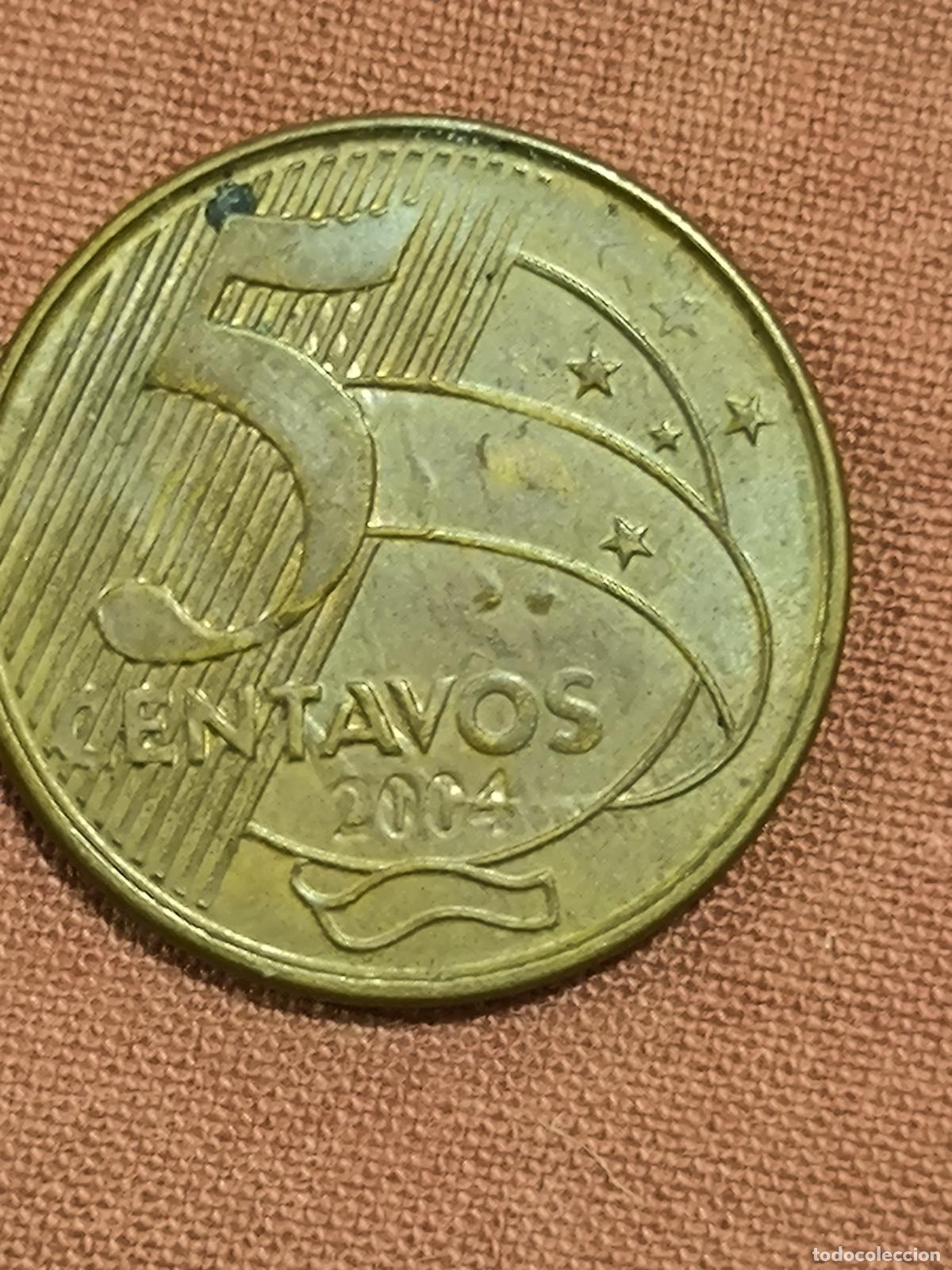 Old Coins of America: Moneda de Brasil 5 Centavos Tiradentes 2004 Rara Coleccionismo Numism&aacute;tica