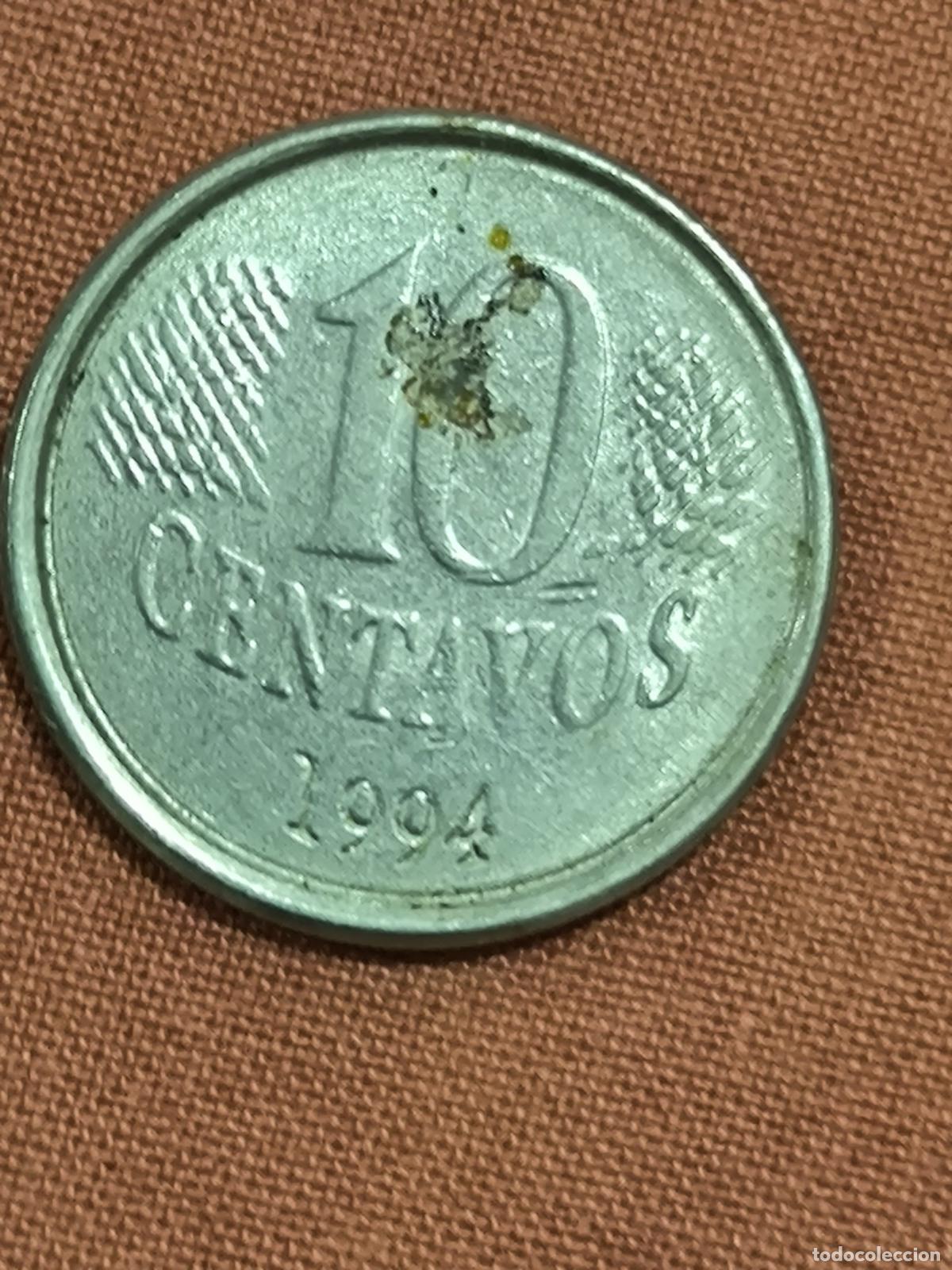 Moedas antigas da Am&eacute;rica: Moneda de Brasil 10 Centavos 1994 Rara Coleccionismo Numism&aacute;tica