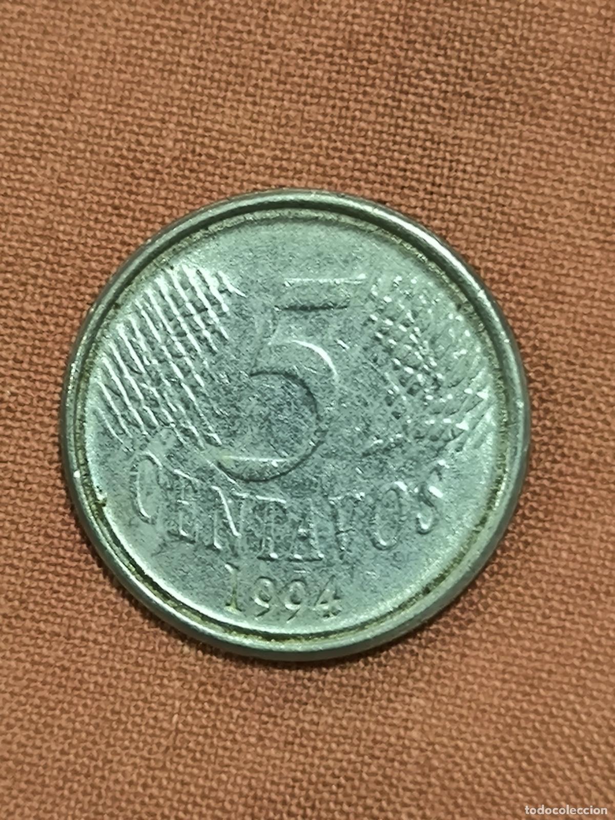 Alte M&uuml;nzen aus Amerika: Moneda de Brasil 5 Centavos 1994 Anverso y Reverso Coleccionismo Numism&aacute;tica