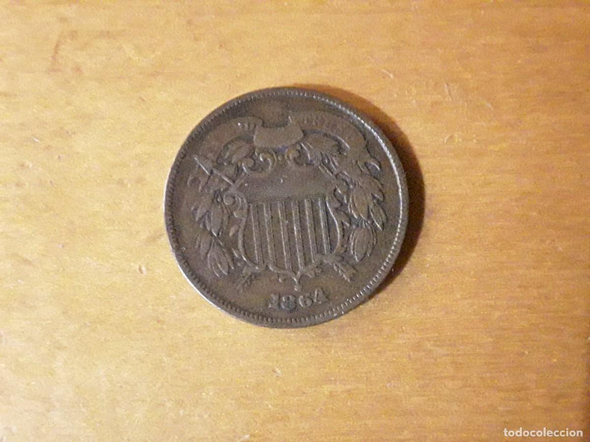 Alte M&uuml;nzen aus Amerika: ESTADOS UNIDOS - RAROS 2 CENTS A&Ntilde;O 1864.