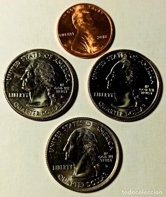 Moedas antigas da Am&eacute;rica: Estados Unidos &mdash; Lote de 4 Monedas Sin Circular Lote 1561