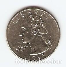Monedas antiguas de Am&eacute;rica: USA CUARTO DE DOLAR 1995