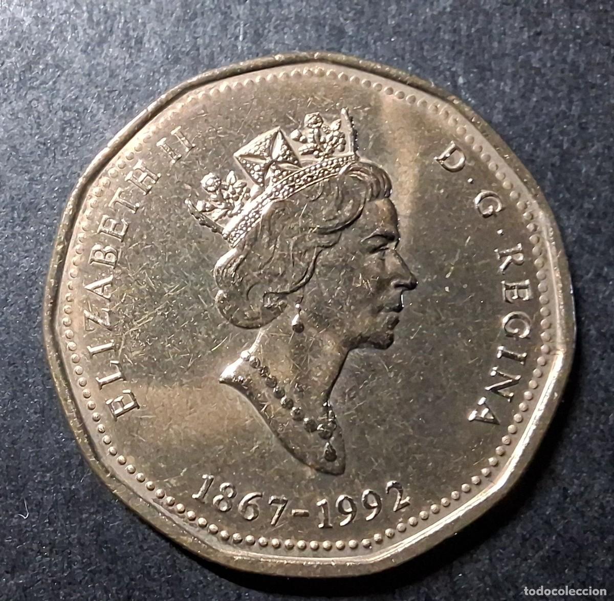 Monedas antiguas de Am&eacute;rica: CANAD&Aacute; 1$ 1992 KM 218