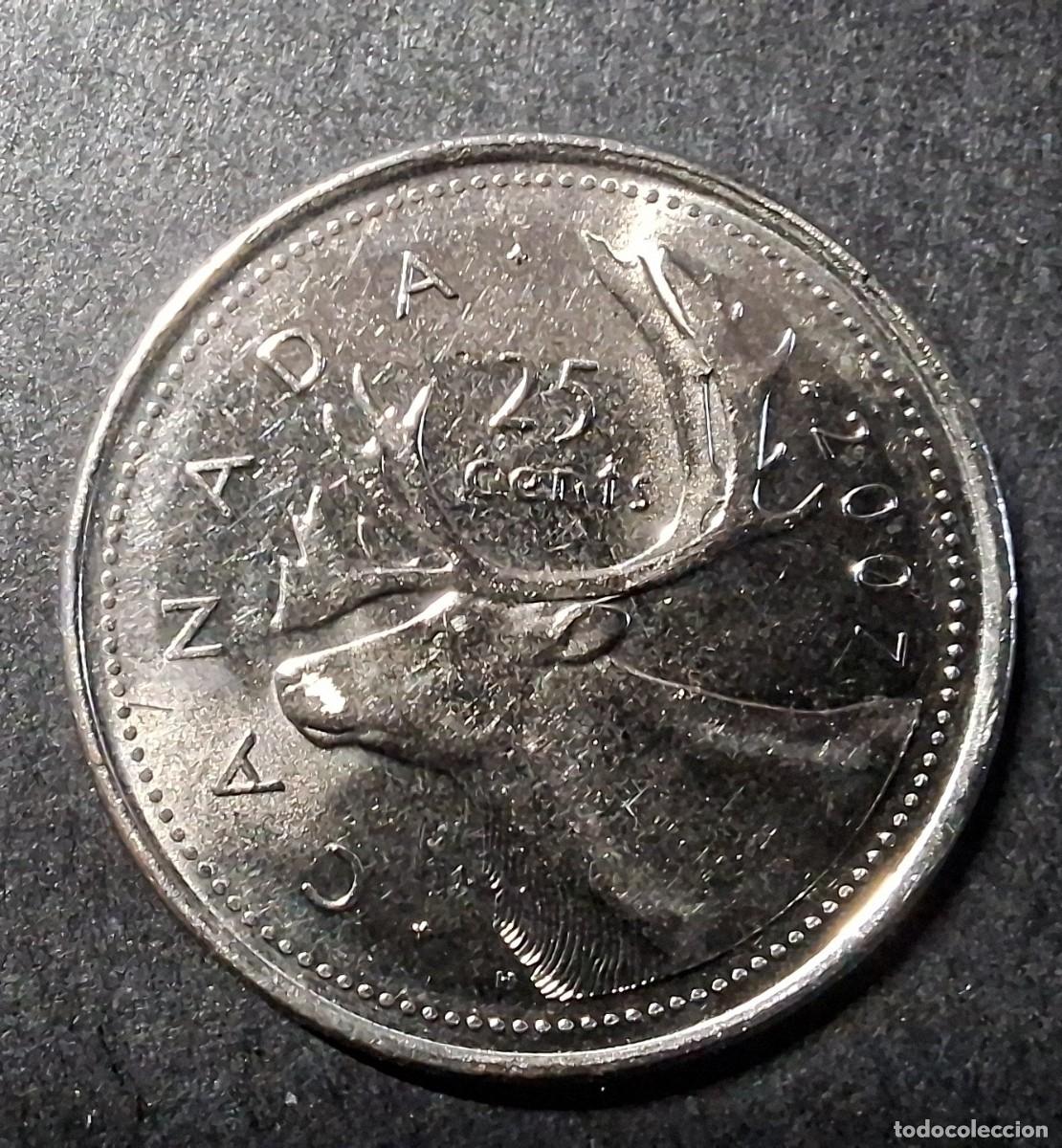 Monedas antiguas de Am&eacute;rica: CANAD&Aacute; 25 Cent Caribou 2007 KM 493.2