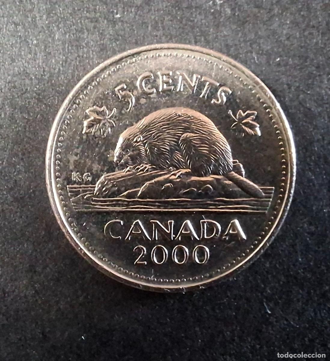Monedas antiguas de Am&eacute;rica: CANAD&Aacute; 5 Cent 2000 NO MAGN&Eacute;TICA KM 182