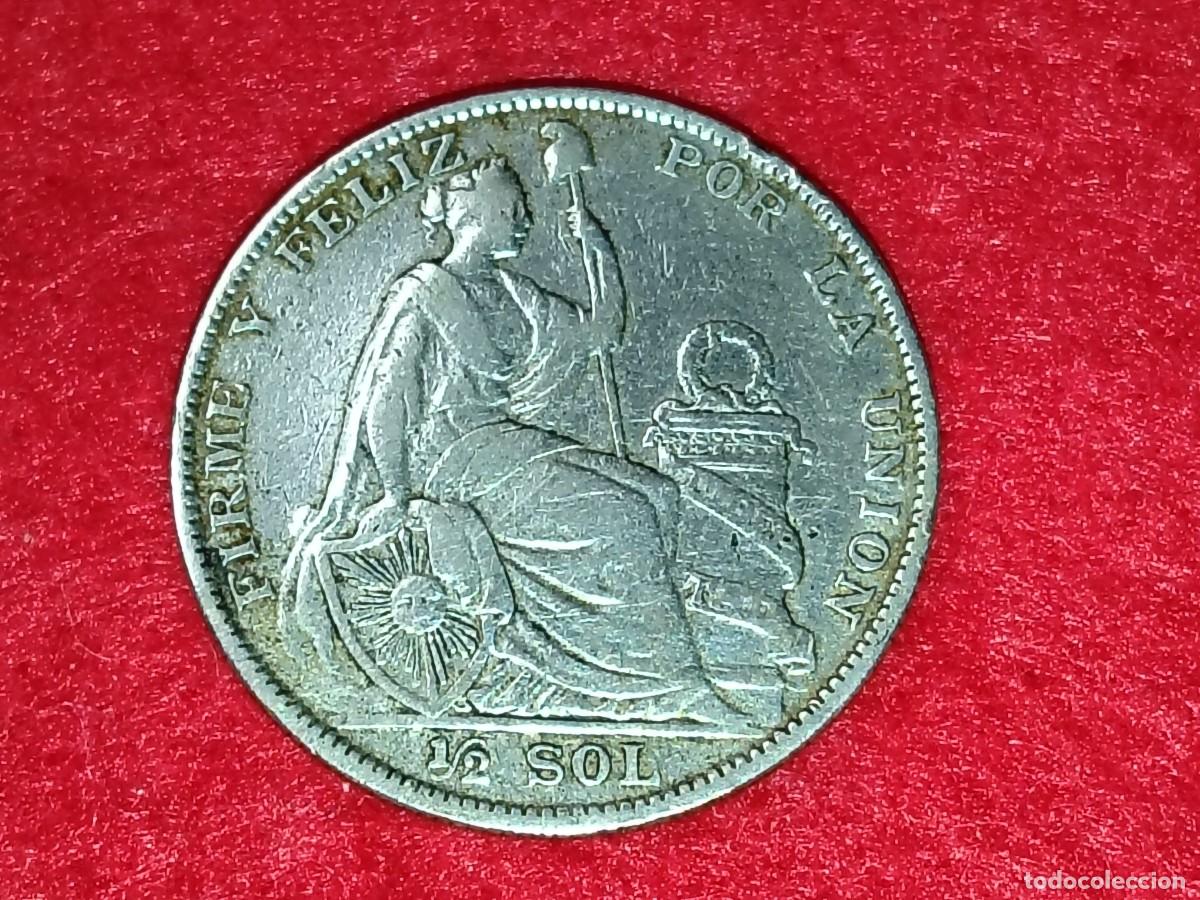 Monedas antiguas de Am&eacute;rica: MONEDA DE PLATA 1/2 SOL 1929 REPUBLICA PERUANA -LIMA