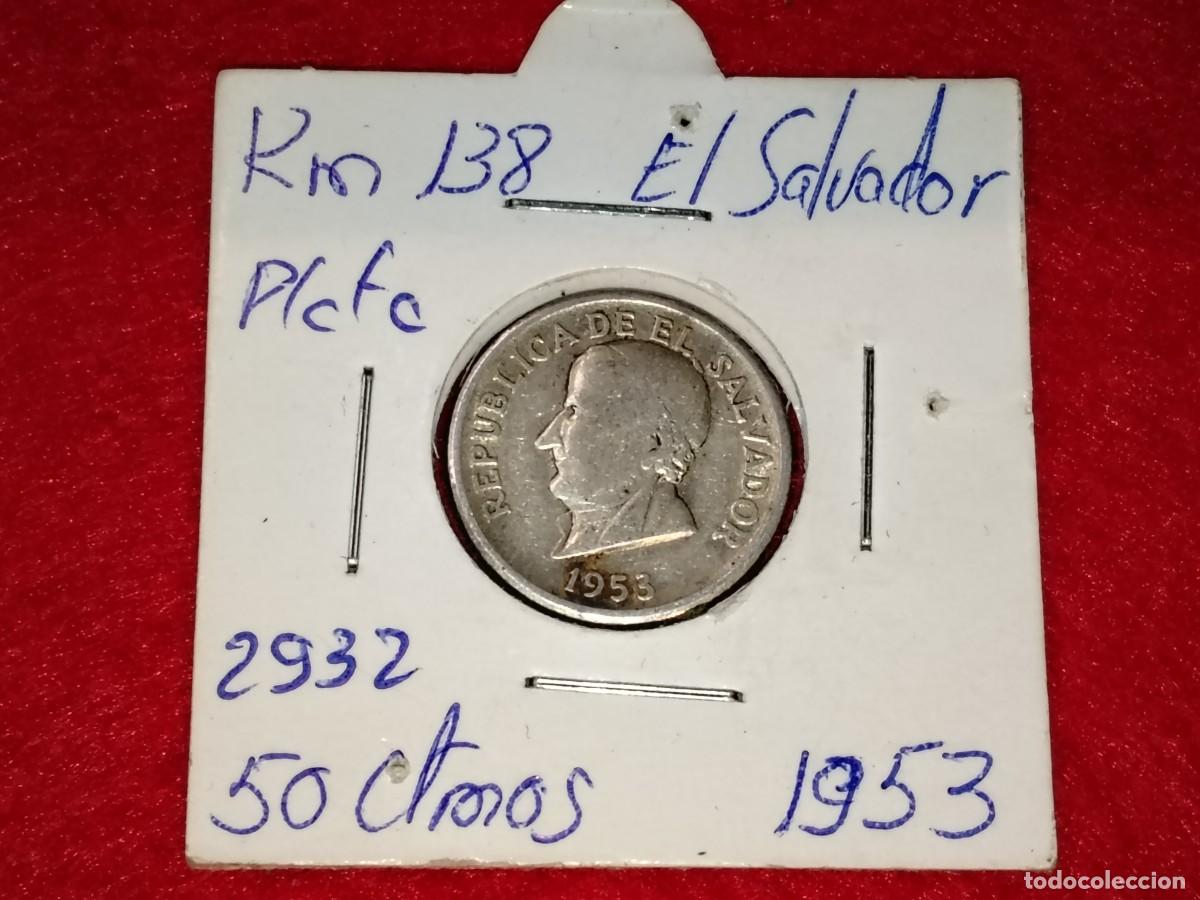 Old Coins of America: MONEDA DE PLATA 50 CENTIMOS 1953 EL SALVADOR - KM:138