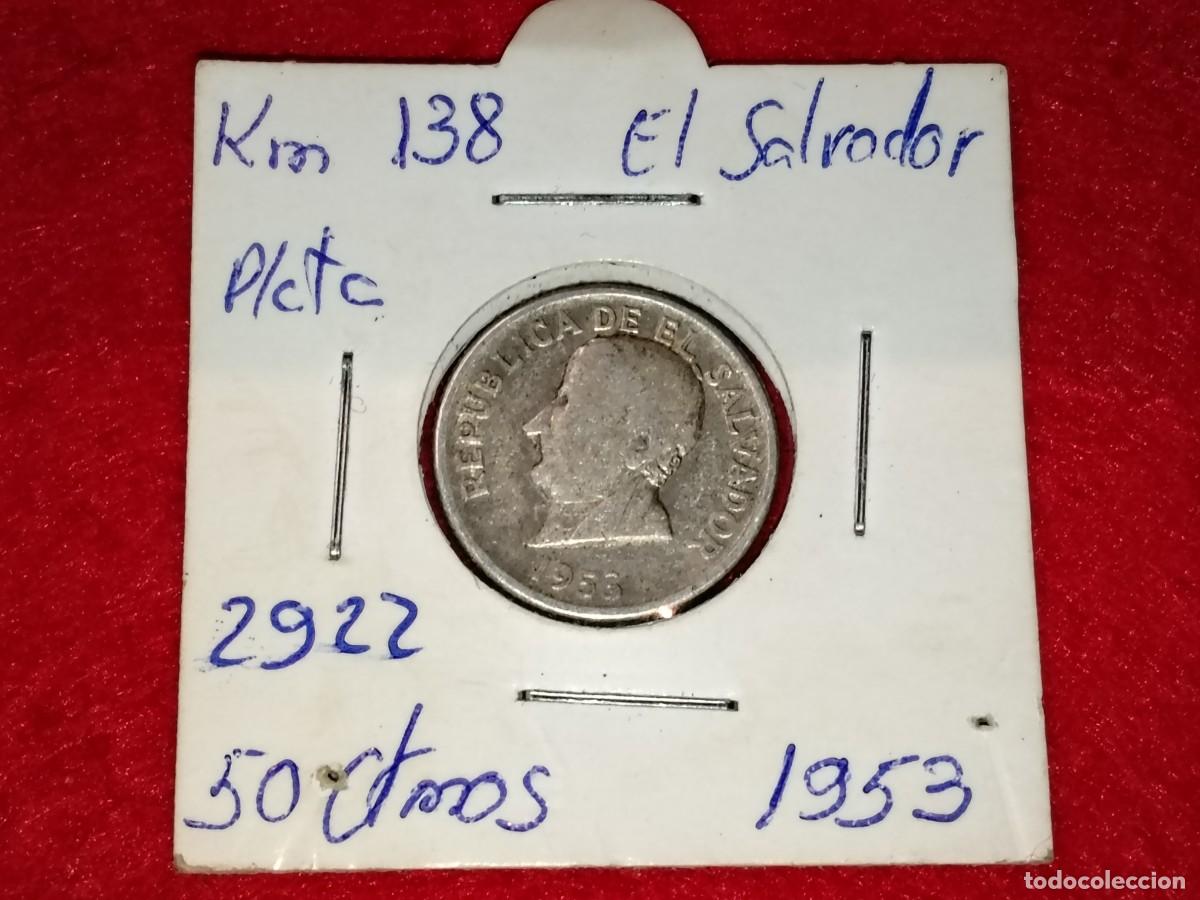 Old Coins of America: MONEDA DE PLATA 50 CENTIMOS 1953 EL SALVADOR - KM:138