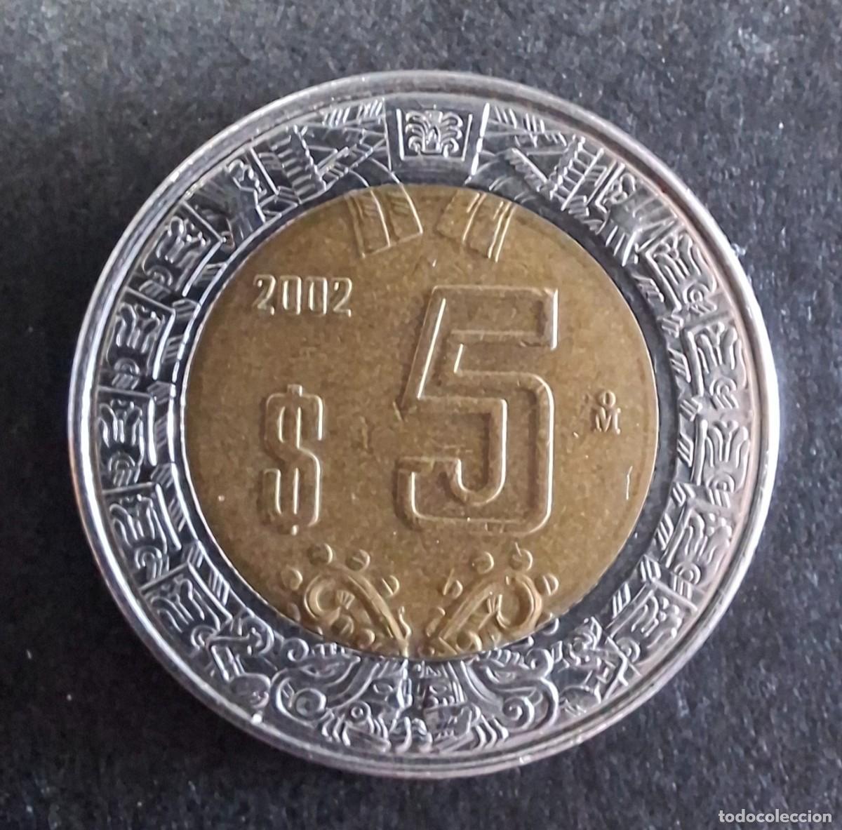 Monnaies anciennes d'Am&eacute;rique: M&Eacute;XICO 5 Pesos 2002 KM 605