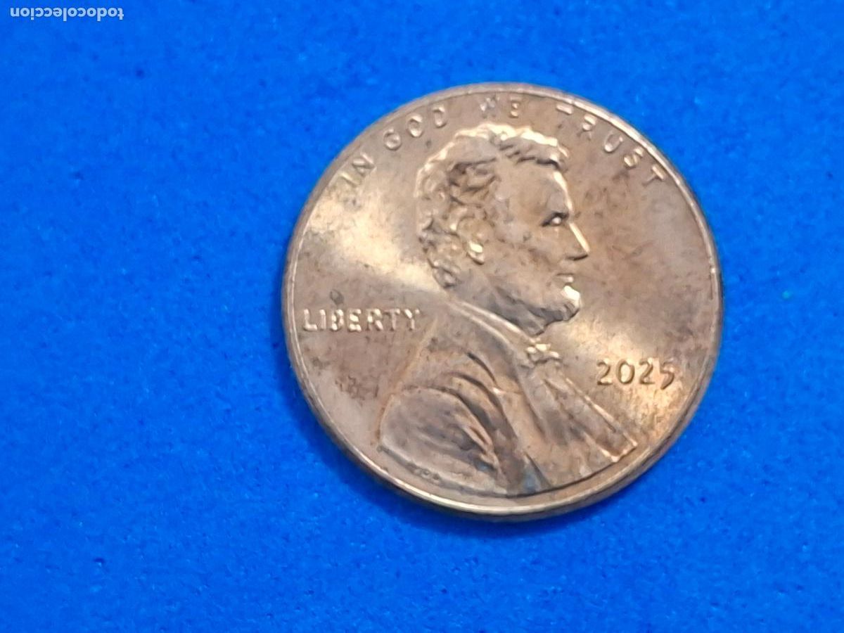 Monnaies anciennes d'Am&eacute;rique: MONEDA USA. ONE CENT. A&Ntilde;O 2025. ANVERSO ABRAHAM LINCOLN. REVERSO MONUMENTO A LINCOLN