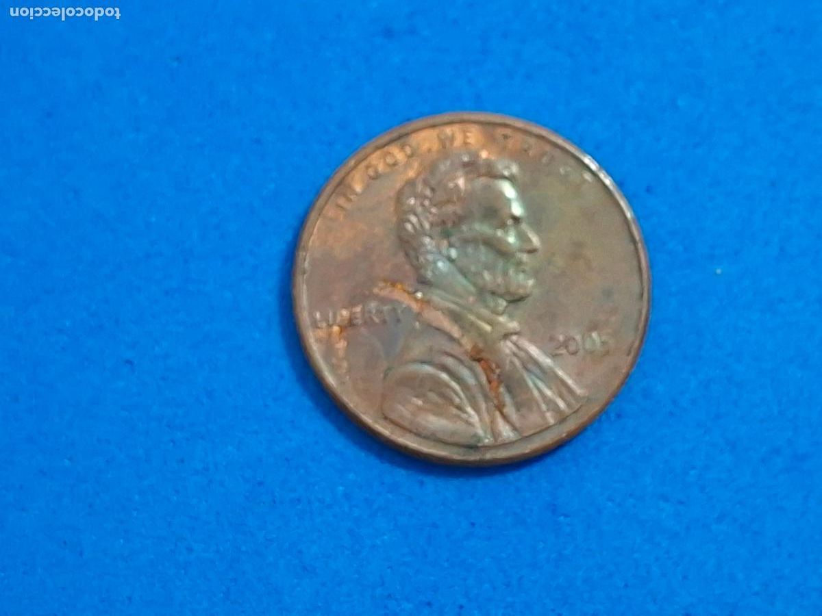 Monnaies anciennes d'Am&eacute;rique: MONEDA USA. ONE CENT. A&Ntilde;O 2005. ANVERSO ABRAHAM LINCOLN. REVERSO MONUMENTO A LINCOLN