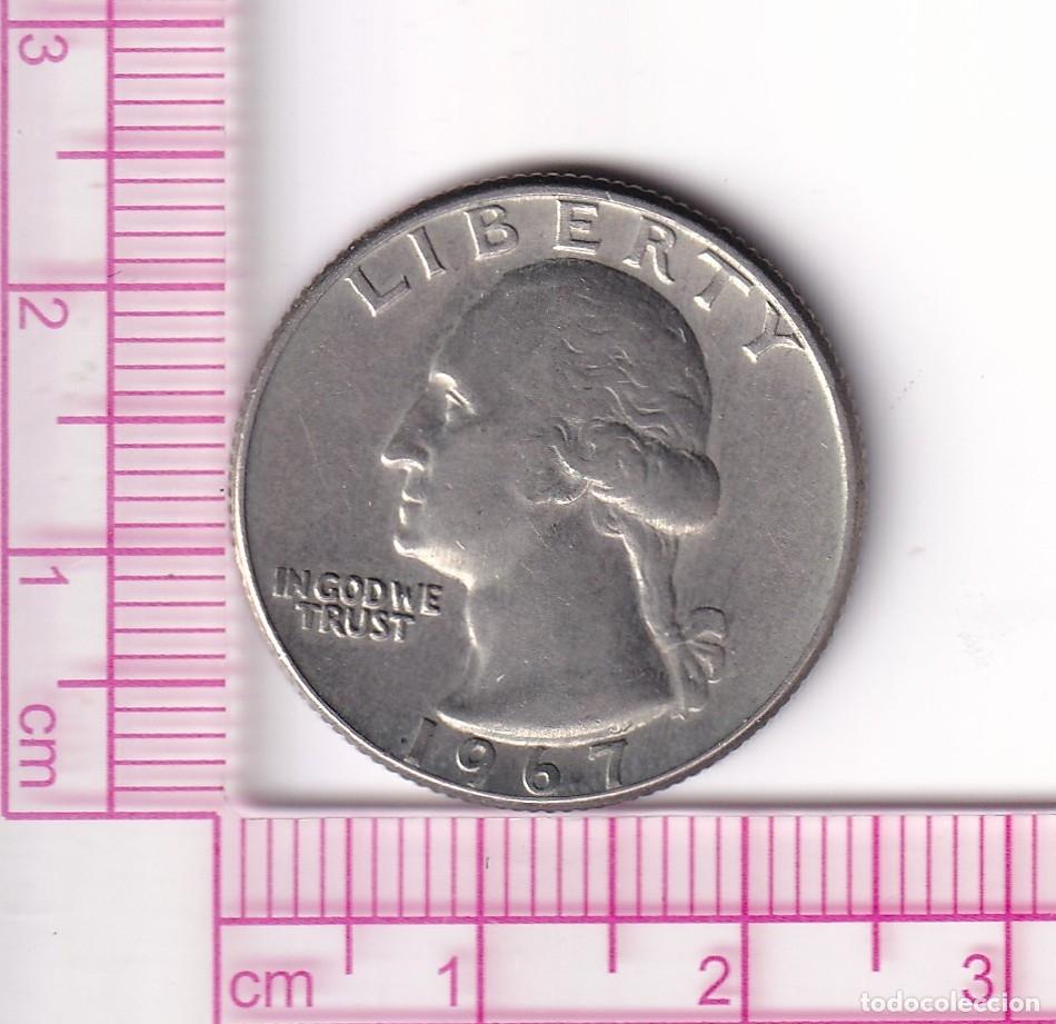 Monete antiche di America: CR5093 MONEDA EEUU QUARTER DOLLAR 1967